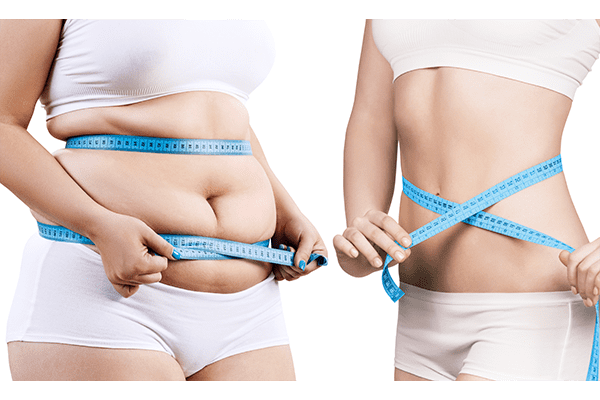 measuring waist after weight loss spa treatment
