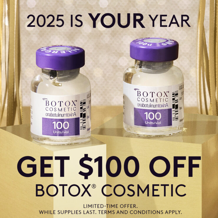 An ad for a limited-time $100 off BOTOX® COSMETIC