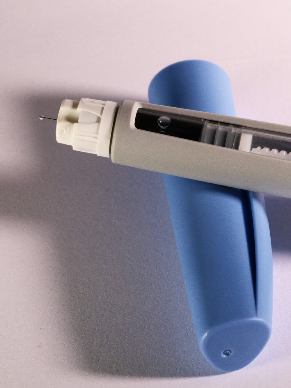 An uncapped semaglutide injection pen